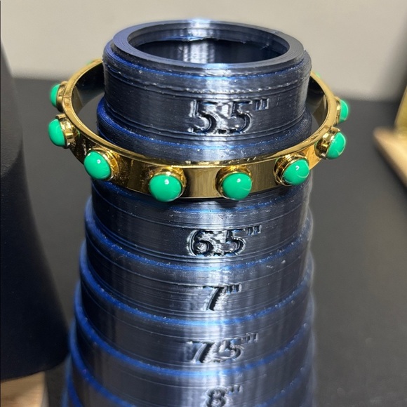 Kate Spade New York Modern Classic Green Tag Along Cuff Bracelet - Picture 7 of 7